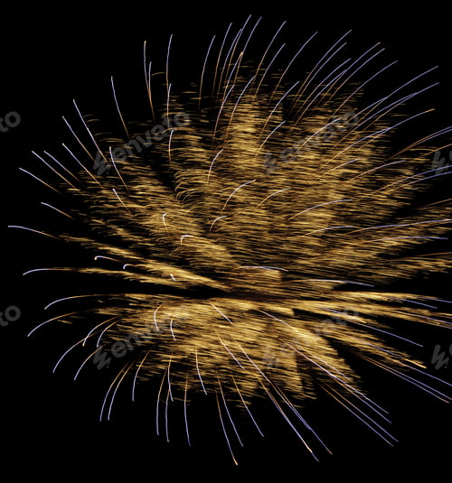 Preview: "Furball" Fireworks: Area Of Motion Blur With Many Thin Blue Streaks (More In My Gallery)