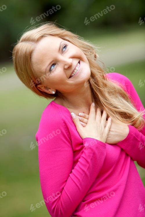 Preview: Beautiful Woman Outdoors With A Tender Expression