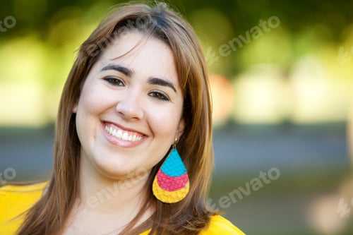 Preview: Portrait Of A Happy Woman Smiling Outdoors