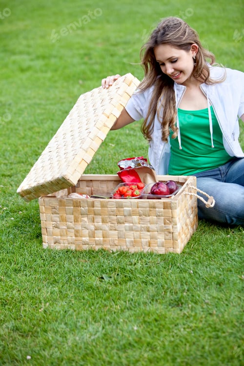 Preview: Woman Having A Picnic At The Park