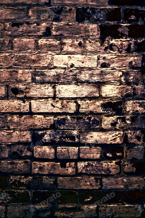 Preview: Urban Grunge: Detail Of Whitewashed Exterior Brick Wall, With Filtered Effects, For Texture And