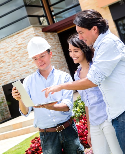 Preview: Architect Showing The Blueprints Of A House To Some Couple
