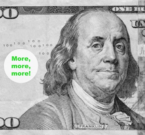 Preview: One Hundred Dollar Bill with Text Overlay