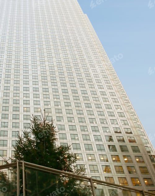 Preview: Christmas Tree In Front Of A Corporate Building