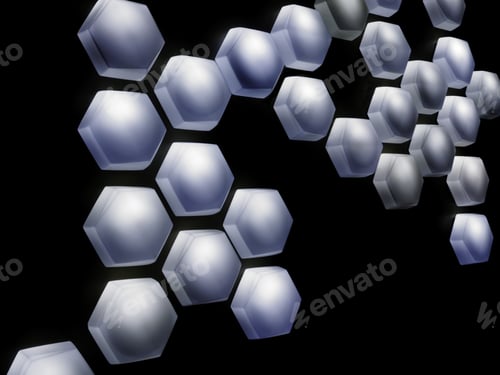 Preview: Interior Lighting Abstract: Hexagonal Light Fixtures Seem To Float In Space