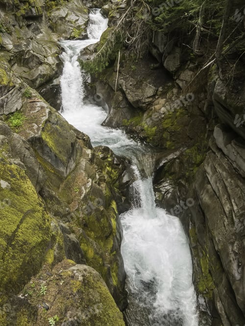 Preview: Steplike Waterfall In The Pacific Northwest: A Lower Tier Of Comet Falls, One Of The Highest