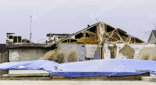 Preview: Washington, Illinois, Usa - March 31, 2014: Different Stages Of Residential Recovery Are Evident