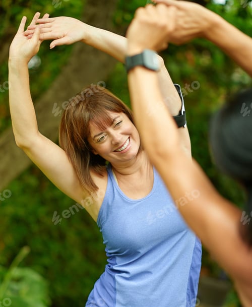 Preview: Two Mature Women Keeping Fit And Streching Before Jogging