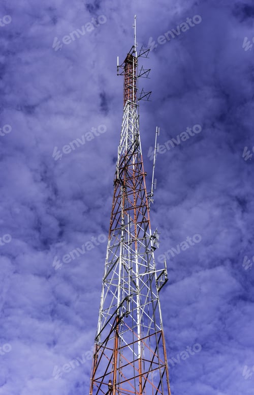 Preview: Tall Infrastructure That Symbolizes Many Themes Of Interdependence: Top Of Steel Lattice Tower For