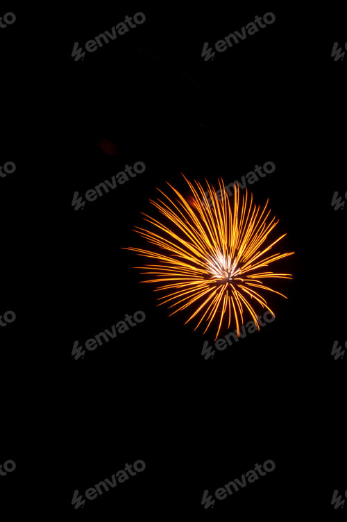 Preview: Small Yellowish Burst Of Fireworks