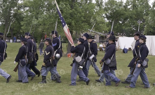 Preview: Lombard, Illinois/Usa - July 27: American Civil War (1861-1865) Reenactment On July 27, 2013, In