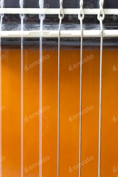 Preview: Detailed View Of A Classic Guitar Strings