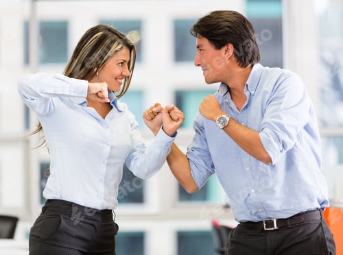 Preview: Competitive Business Couple Fighting At The Office
