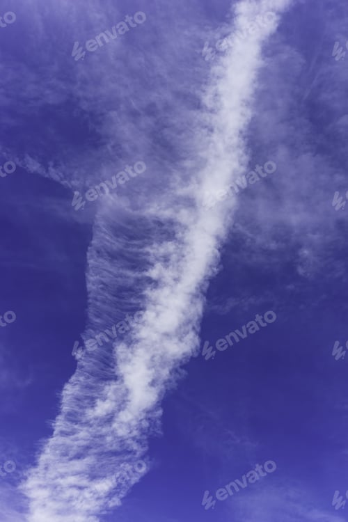 Preview: Contrail From Jet Dissipating In High Wind, For Themes Of Brevity Or Inevitability