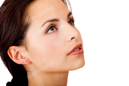 Preview: Woman With A Natural Beauty Makeup Look - Isolated Over A White Background