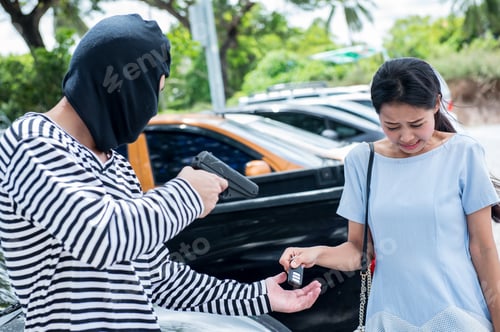 Preview: Thief Is Trying To Steal The Car At The Public Parking