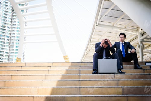 Preview: Asian Businessman Feel Sad And Frustrated Upset Fail In Life.