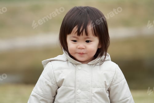 Preview: Japanese Girl Taking A Walk In The Park (1 Year Old)
