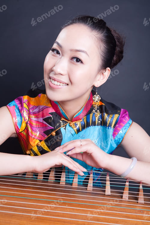Preview: Young Women Beside Her Zither