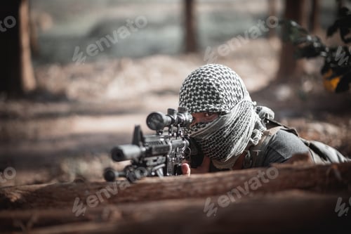 Preview: The Soldier Wearing A Mask And Holding A Gun, Soldier Concpet