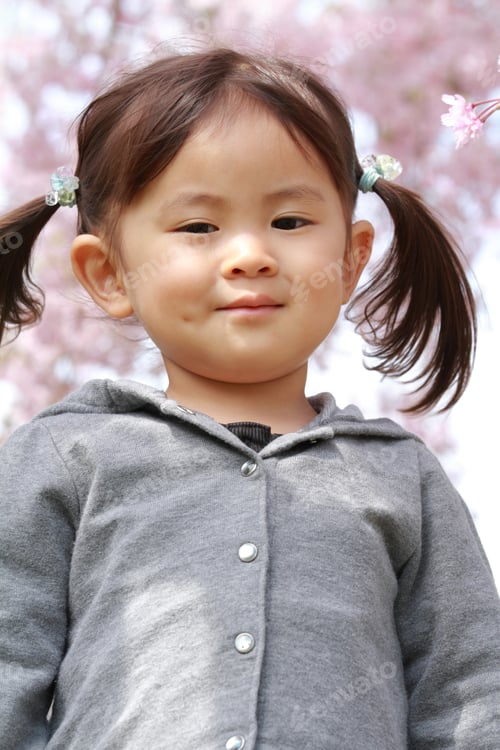 Preview: Japanese Girl And Cherry Blossoms (2 Years Old)