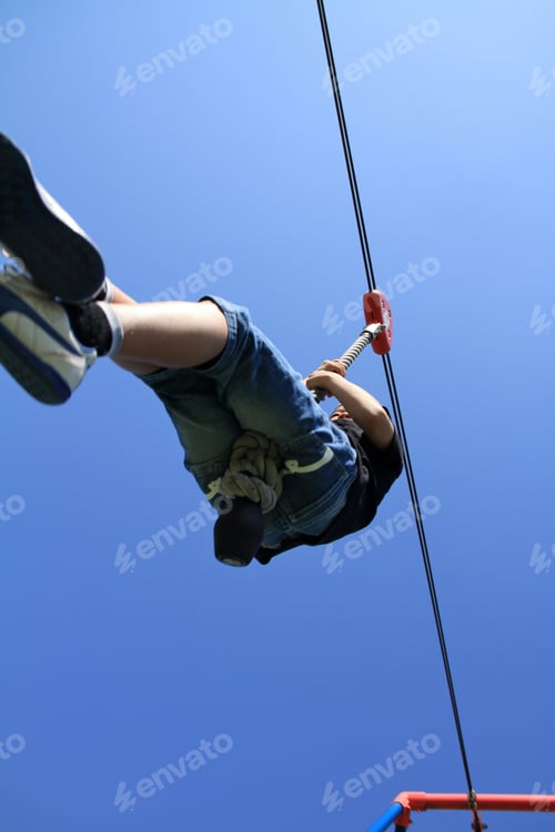 Preview: Japanese Boy Playing With Flying Fox (Third Grade At Elementary School)