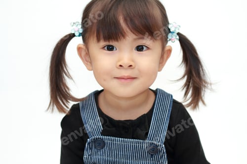 Preview: Smiling Japanese Girl (3 Years Old) (White Back)