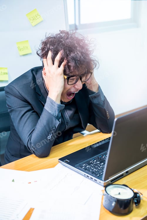 Preview: Busy And Headache Person, Unsuccessful Businessman