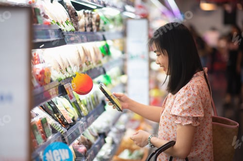 Preview: Women Shoping Vegetables At Department Store