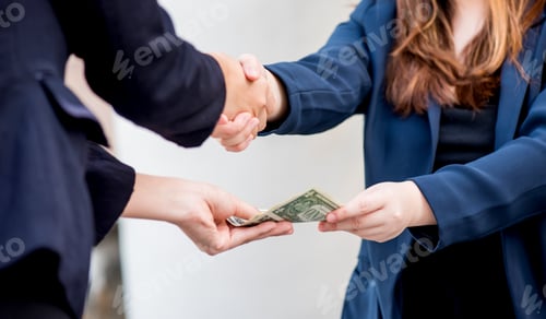 Preview: Business Handshake And Teamwork For Money And Success Goal