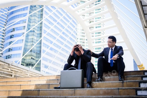 Preview: Asian Businessman Feel Sad And Frustrated Upset Fail In Life.