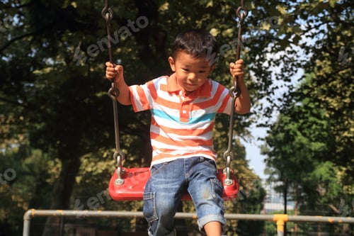 Preview: Japanese Boy On The Swing (4 Years Old)