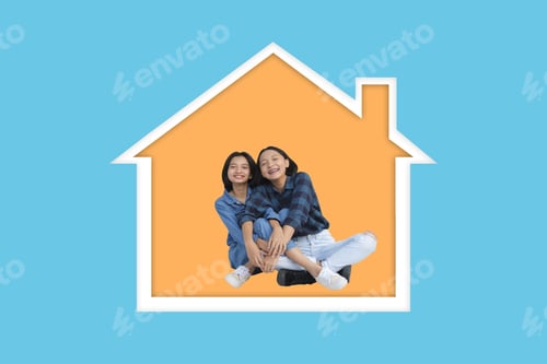 Preview: Young Asian Girl Enjoy Life At Home, Stay Home Concept.
