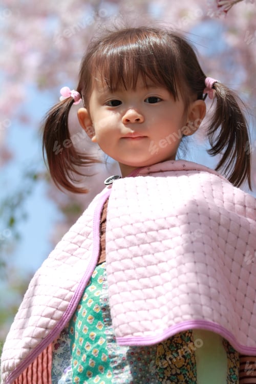 Preview: Japanese Girl And Cherry Blossoms (2 Years Old)