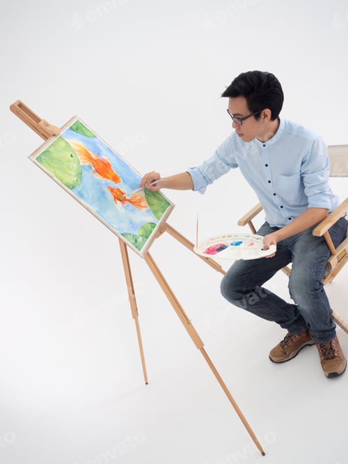 Preview: Watercolor Class.Artists Are Painting With Watercolors.