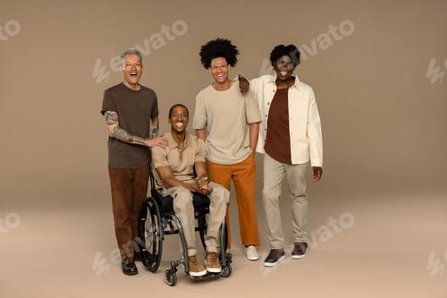 Preview: Portrait Of An African American Man In His 40'S Using A Wheelchair, A Biracial Man In His 30'S, A