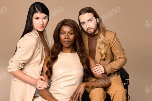 Preview: Studio Shot Of A Two Spirit Native American Person In Their 30'S, A Multiracial Woman In Her 30'S
