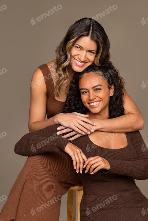 Preview: Studio Portrait Of A Puerto Rican Woman In Her 30'S And An Afro-Indigenous Woman In Her 20'S