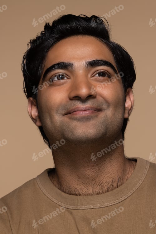 Preview: Portrait Of Attractive Southeast Asian Man In His 20S Posing On Neutral Background