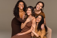 Preview: Studio Shot Of A Puerto Rican Woman In Her 30'S, Afro-Indigenous Woman In Her 20'S, Afro-Latina In