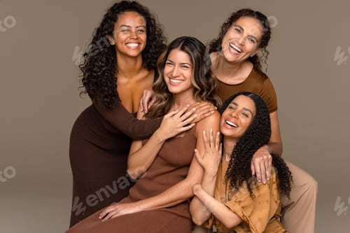 Preview: Studio Shot Of A Puerto Rican Woman In Her 30'S, Afro-Indigenous Woman In Her 20'S, Afro-Latina In