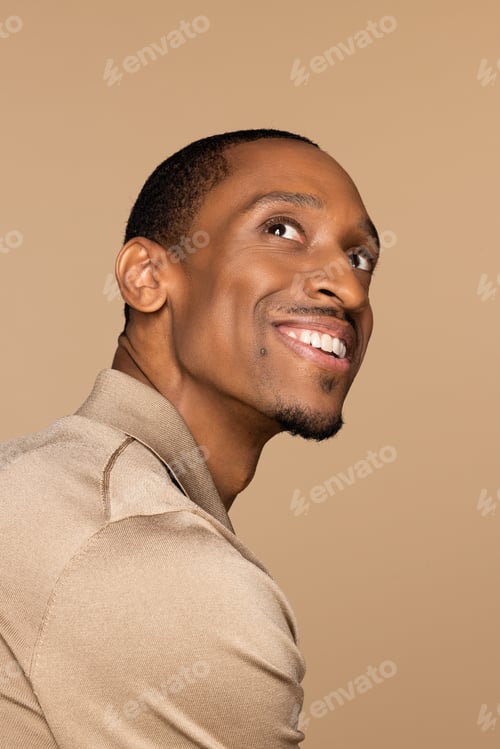 Preview: Portrait Of African American Man In His 40S Sitting In A Wheelchair And Smiling Disabled Person On