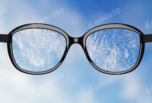 Preview: Black Glasses Looking To Blue Sky