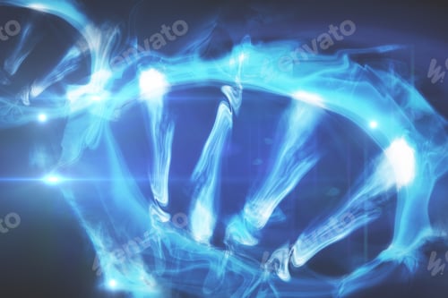 Preview: Close Up Of Digital Dna. Medicine And Research Concept