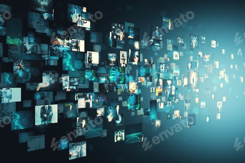 Preview: Creative Digital Picture Gallery. Media And Communication Concept