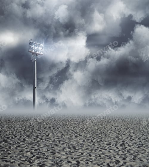 Preview: Lamp In Dull Sky. Light And Illumination Concept