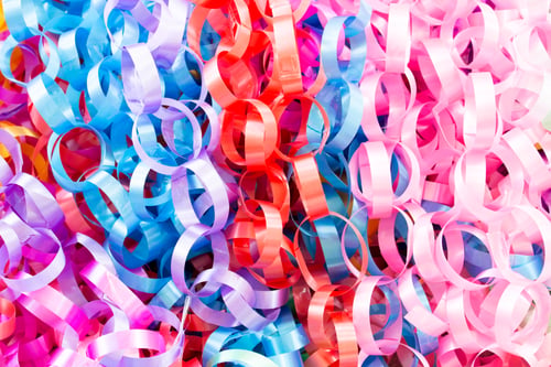Preview: Colorful Curled Ribbons