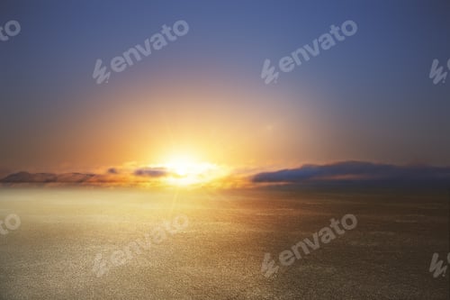 Preview: Creative Road With Sunset Background