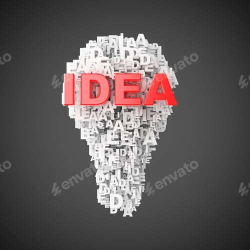 Preview: Idea Concept Made With Words In Form Bulb