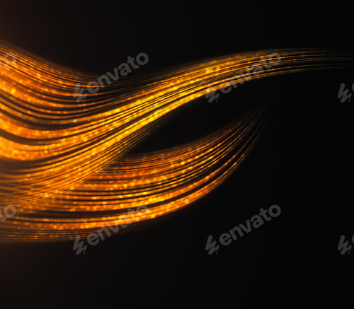 Preview: Creative Orange Wave On Dark Background